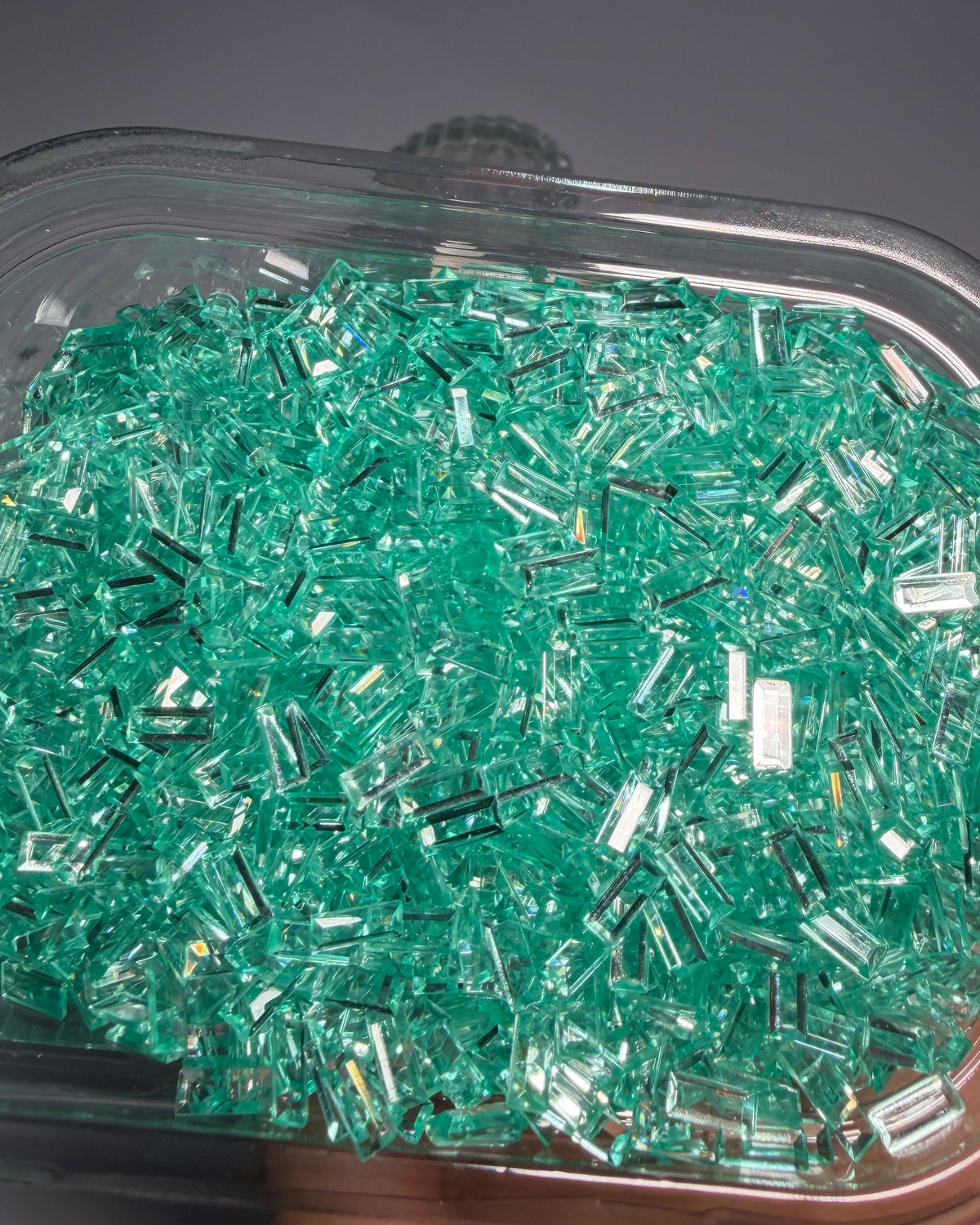 green glass beads