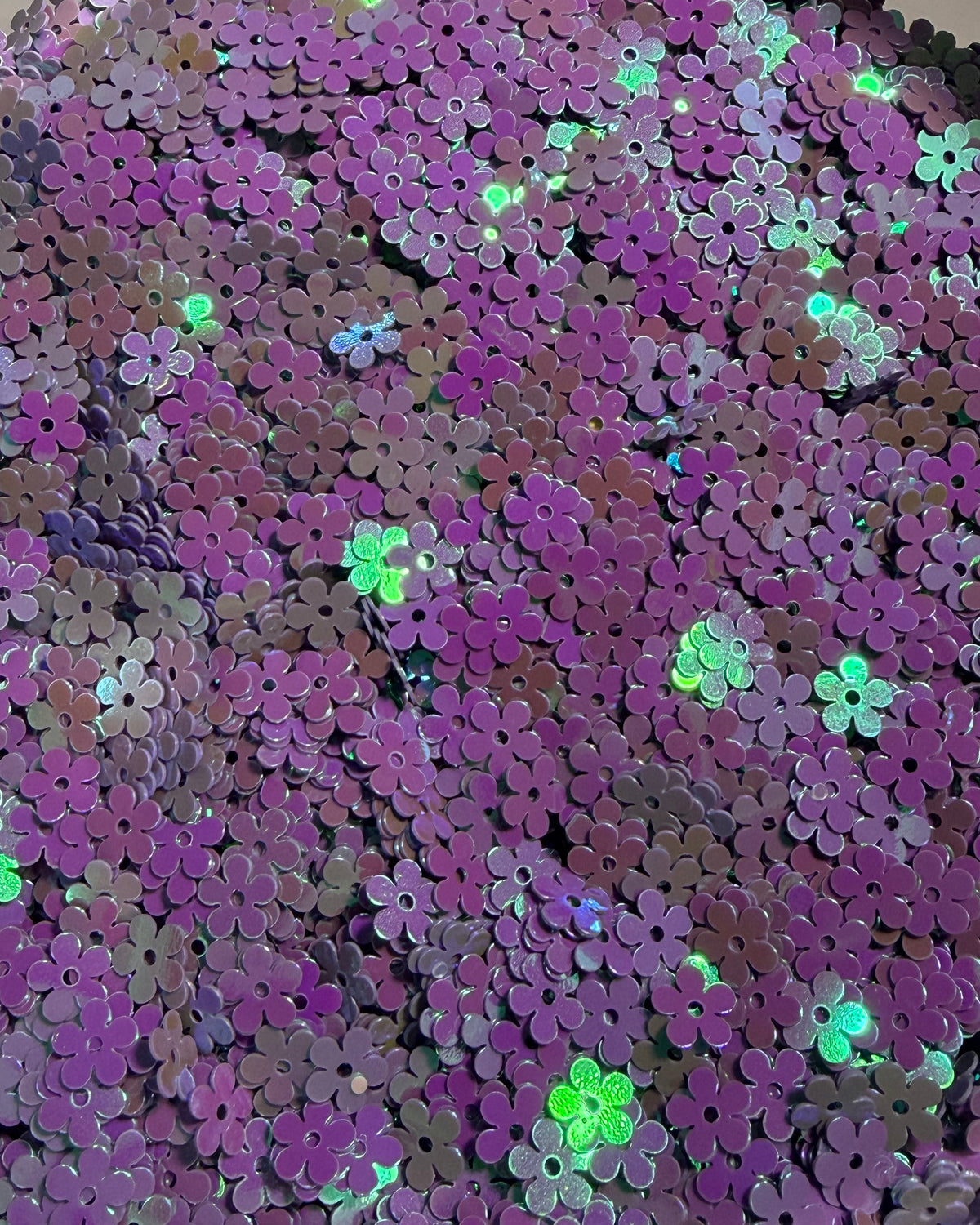 purple flower sequins