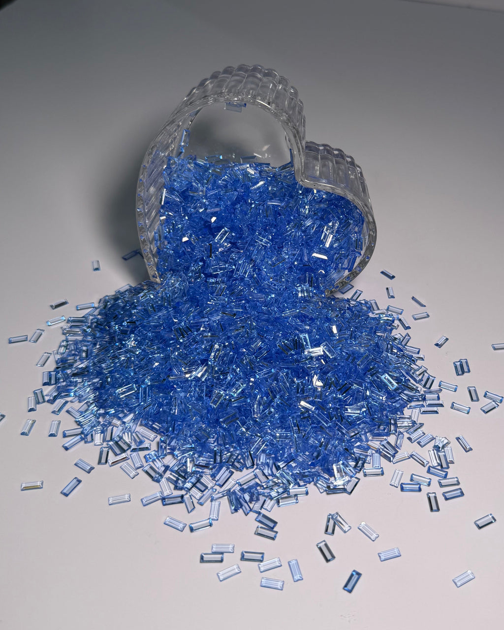 blue glass beads