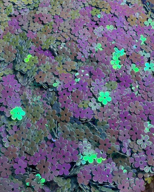 baby blue flower sequins
