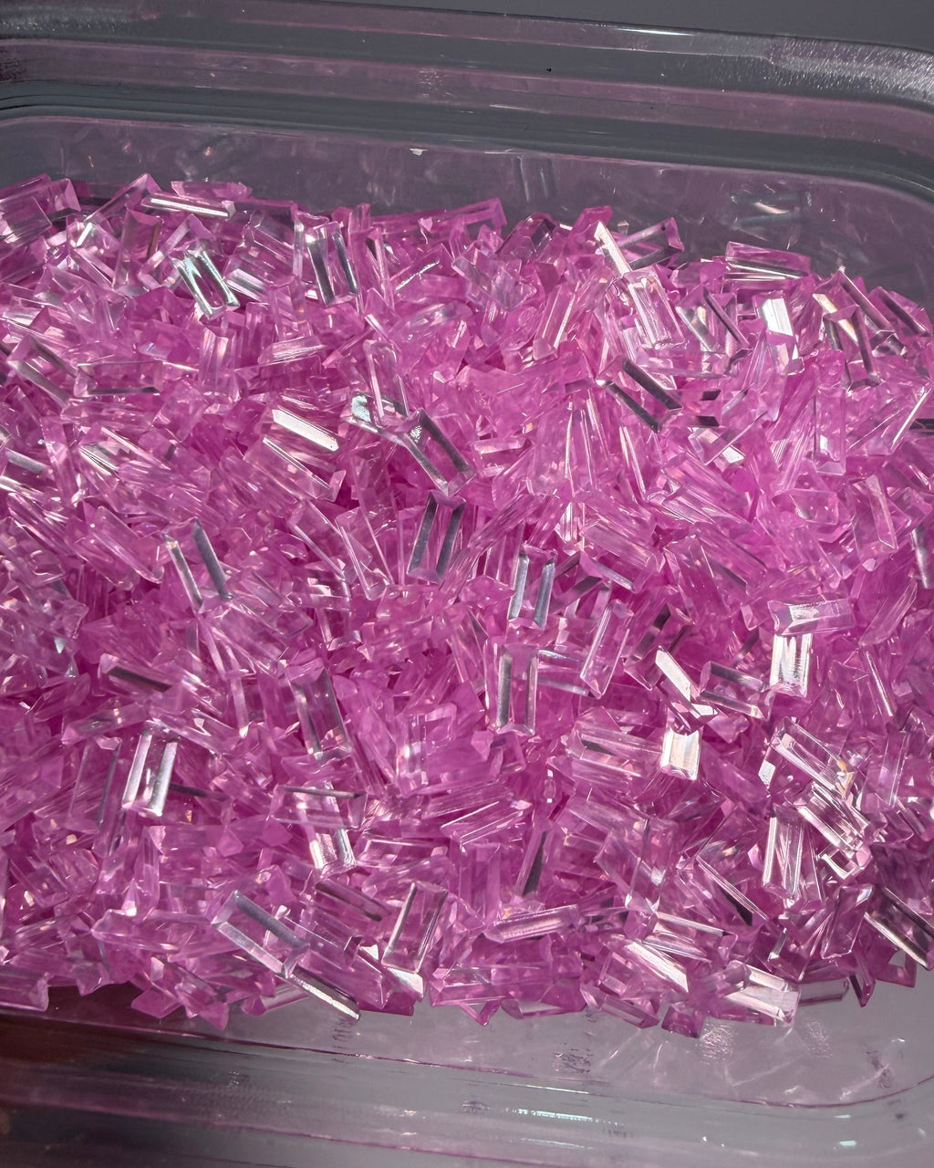 purple glass beads