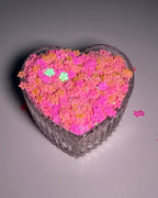 pink flower sequins