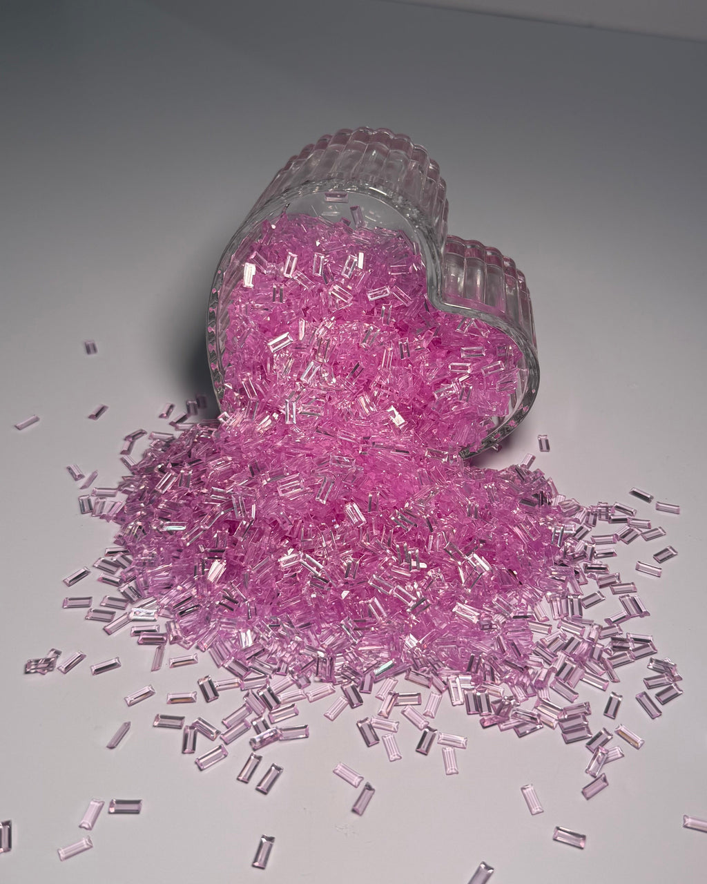 purple glass beads