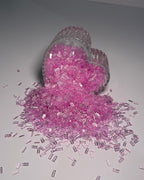purple glass beads
