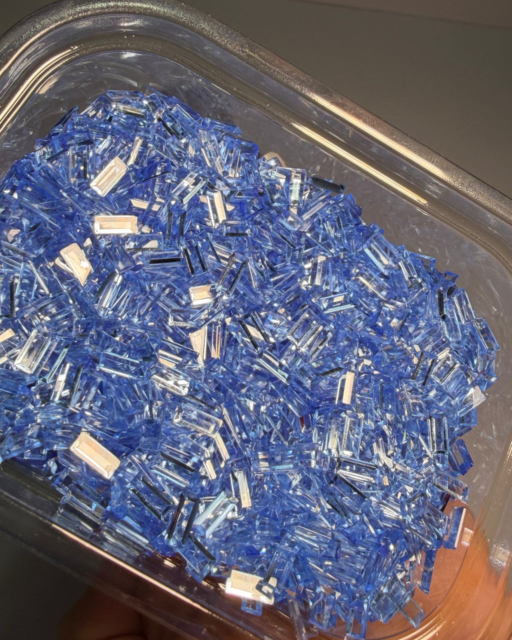 blue glass beads