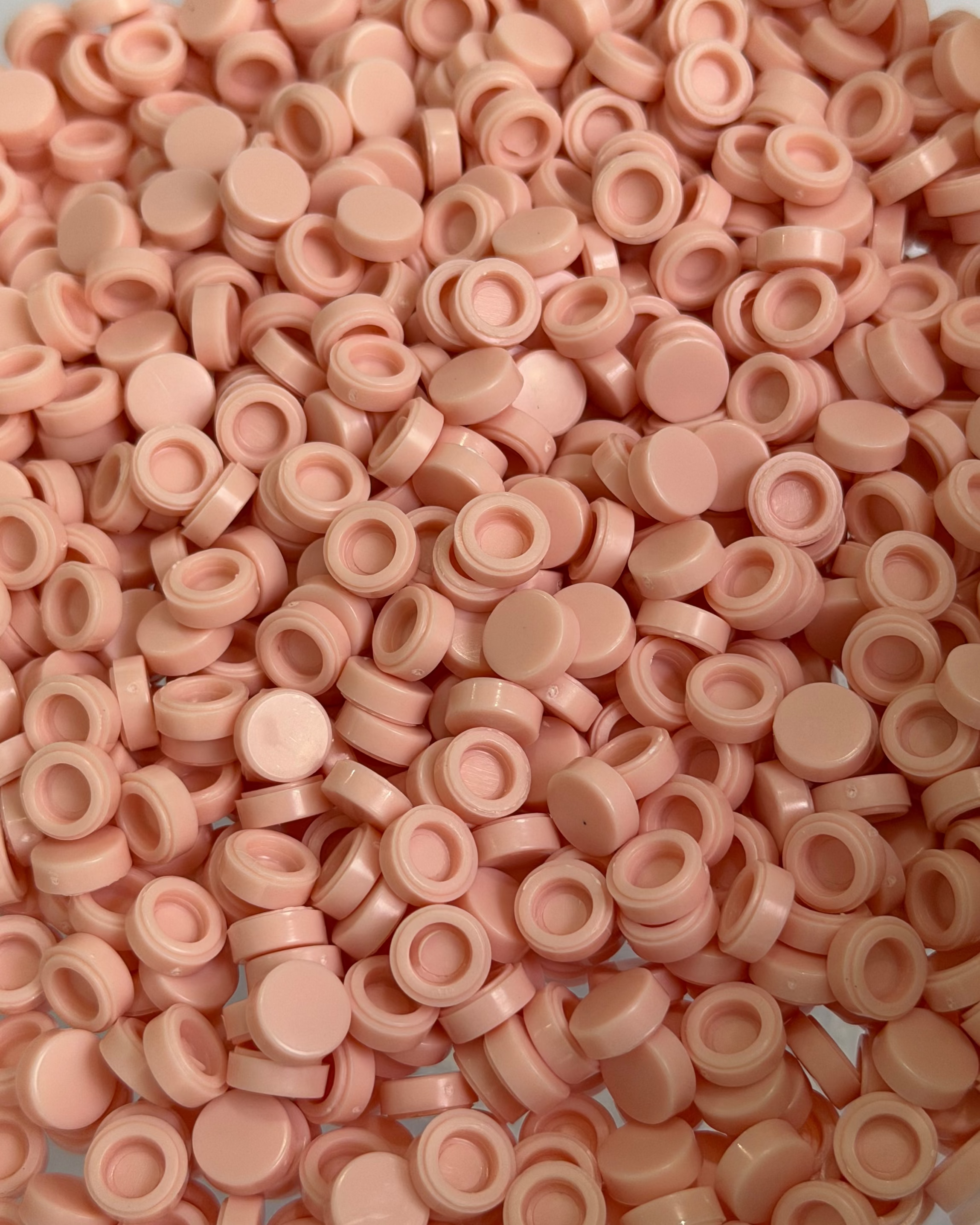 light pink round lego